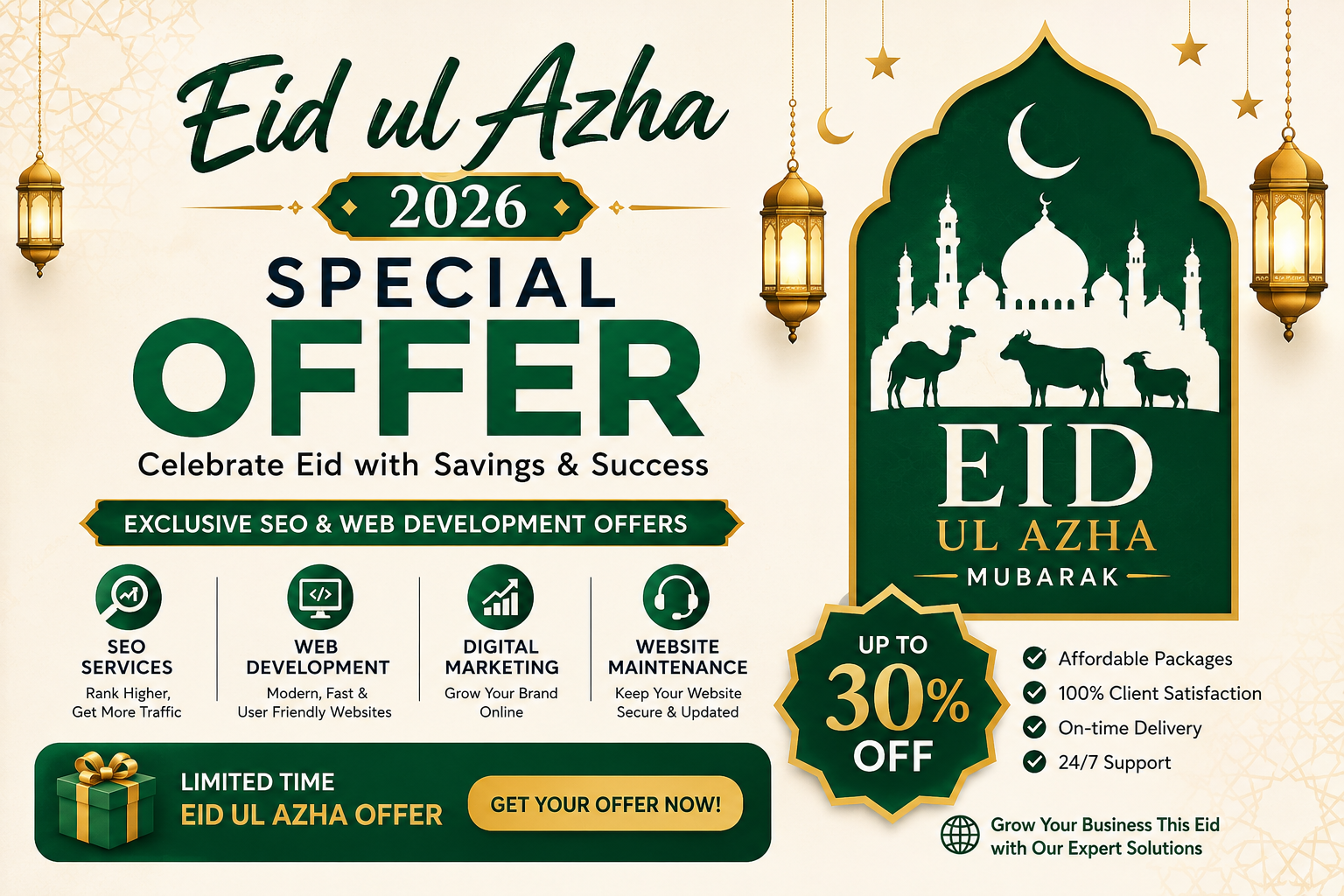 Eid ul Azha 2026 Offer for Seo and Websites